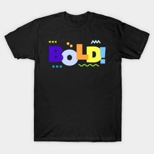 Colorful Bold Text T-Shirt